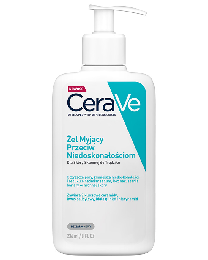 Butelka CeraVe Żelu Myjącego Przeciw Niedoskonałościom 