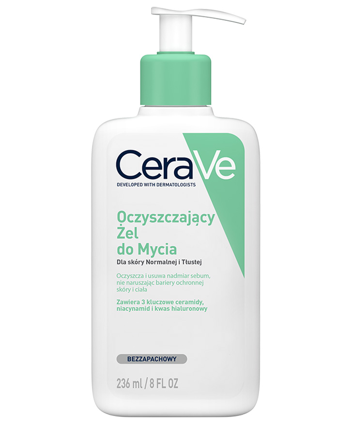 Delikatnie złuszczający kosmetyk CeraVe: oczyszczający żel do mycia