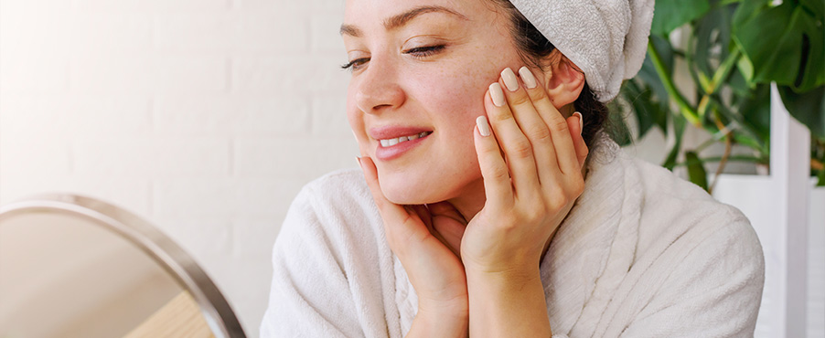 Zdrowo wyglądająca, nawilżona cera