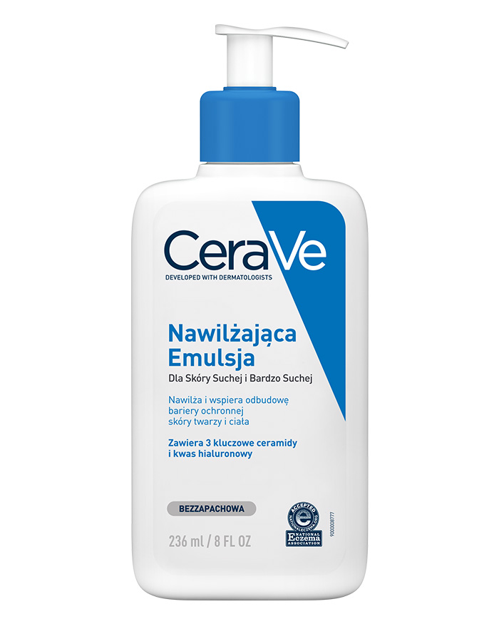 Nawilżająca Emulsja do skóry normalnej, suchej i bardzo suchej od CeraVe - balsam po kąpieli niemowlaka w postaci emulsji